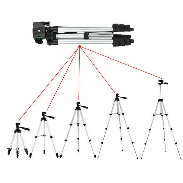 Professional Camera Tripod Stand Holder Mount for iPhone Samsung with Carrying Bag
